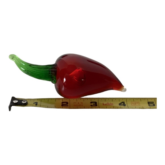 Glass Art Vegetables Purple Eggplant Pair And Jalapeño Pepper Vintage EUC - Picture 10 of 14